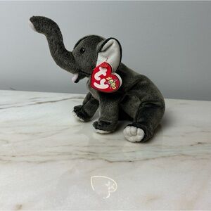 Vintage TY Trumpet Elephant Stuffed Animal